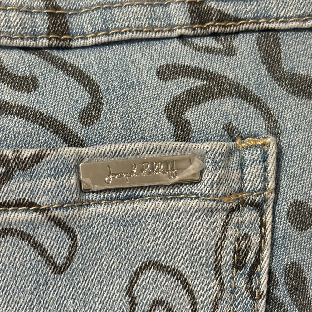 Joseph Ribkoff Lettering Jeans Style 221926 Skinny Mid Rise Crop - Picture 11 of 13